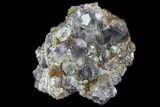 Purple-Green Fluorite Crystals with Quartz - China #98765-2